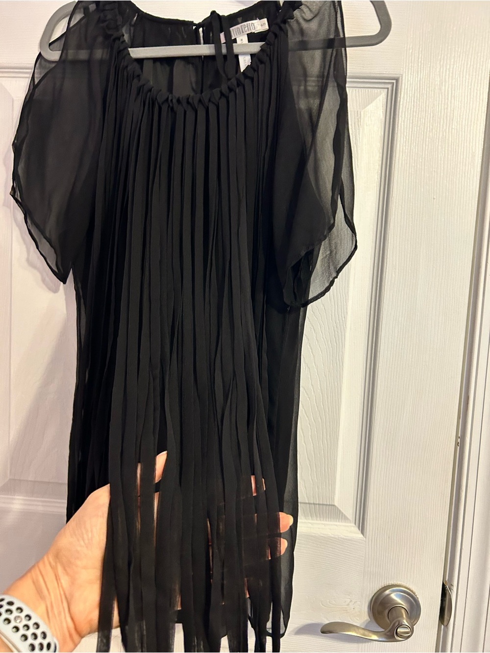 NWOT Pleated Silk Blouse - Picture 6 of 7